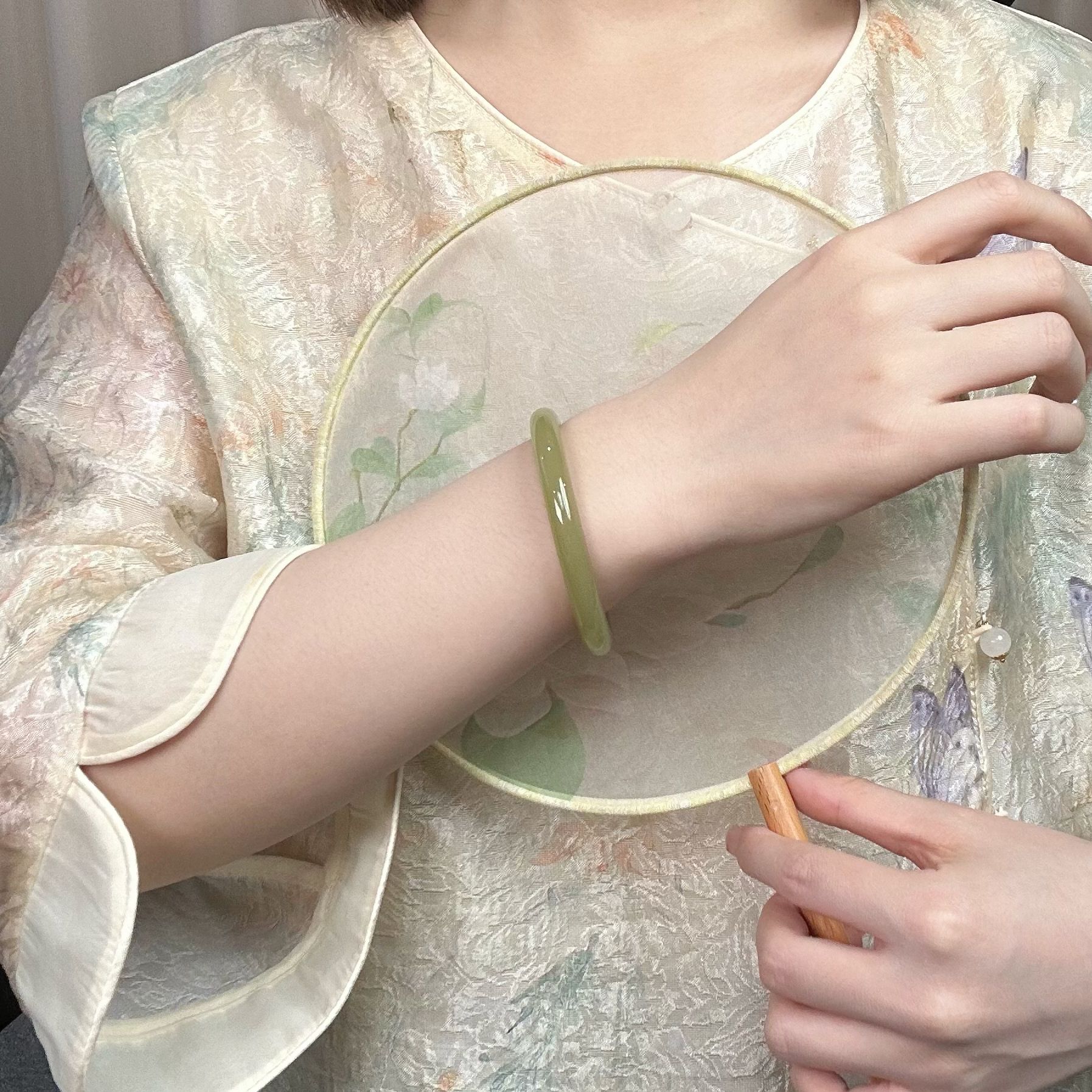 翠青色满绿美人条时尚经典气质 SZ 0109