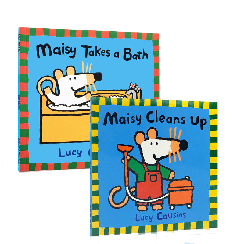 英文原版Maisy's Pool Maisy Cleans Up 小鼠波波系列2本套装 0-3