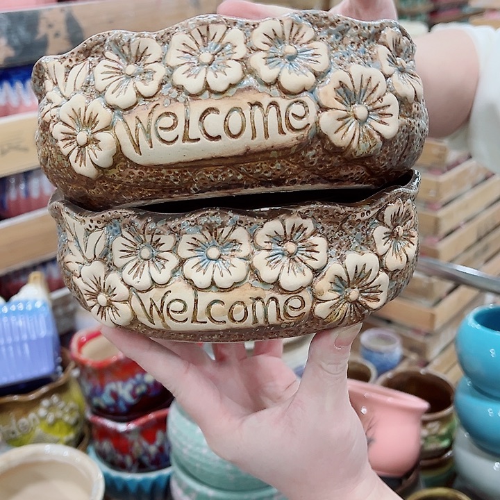 有孔，凑单福利满10元发货陶瓷多肉花盆！