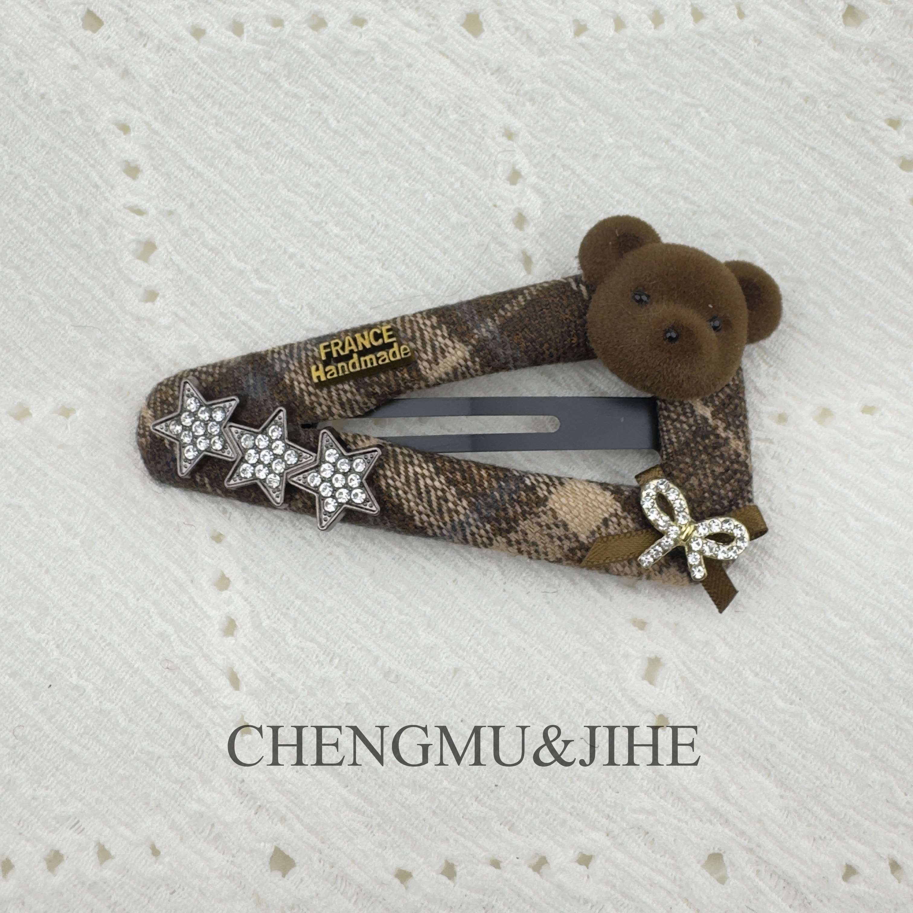  【澄沐几禾】FQ-040原创设计定制发卡发夹韩系轻奢时尚可爱重工