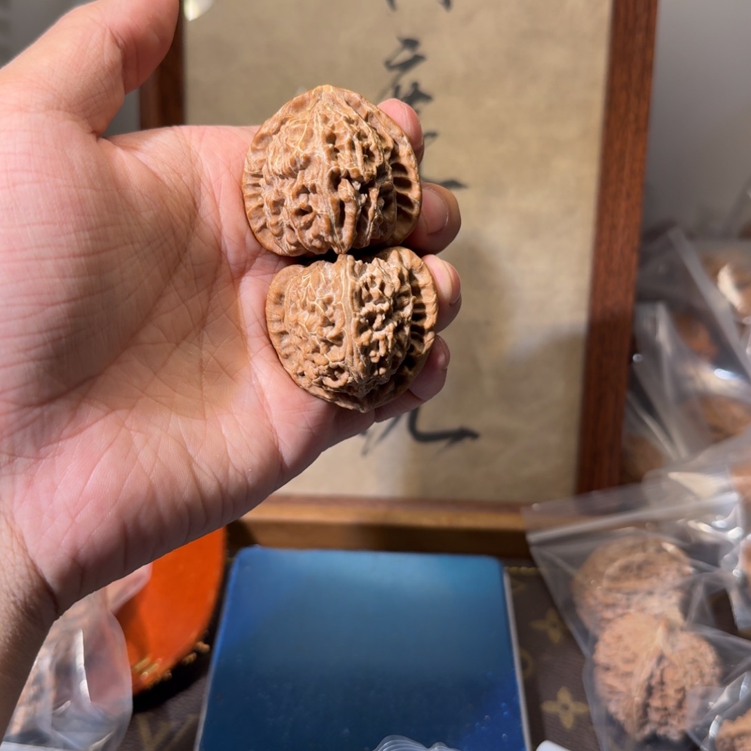 吊坠文玩核桃三角白41