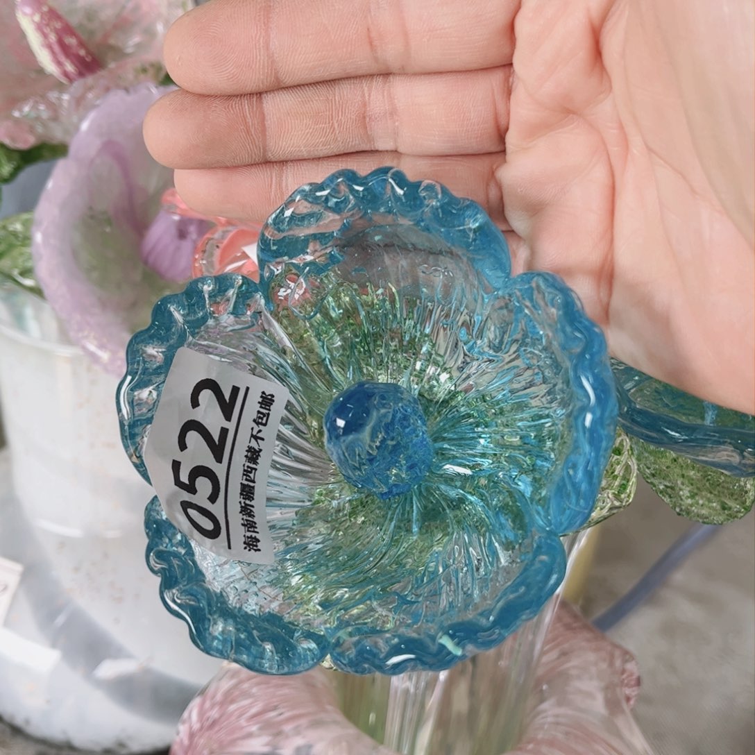 琉璃0522 花瓶摆件长40