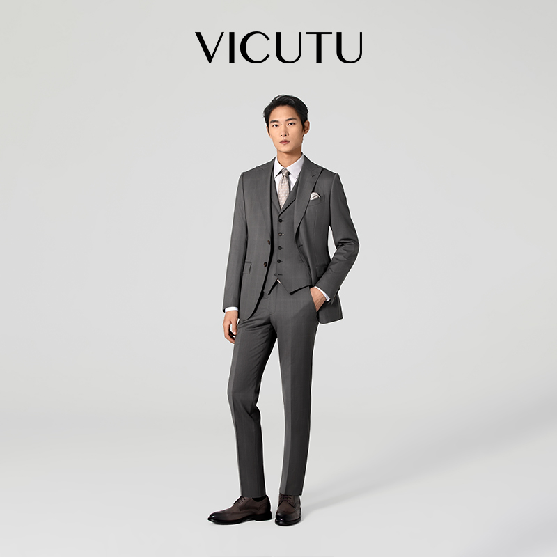 【记忆西服】威可多25年春新款男时尚修身职业休闲商务通勤西装外套