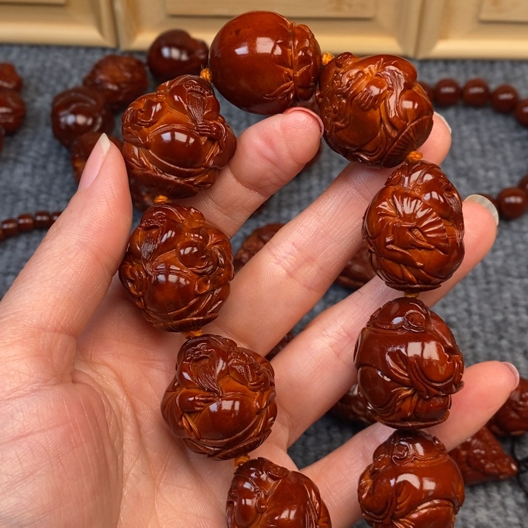 聪***少手串/手链橄榄核八宝财神