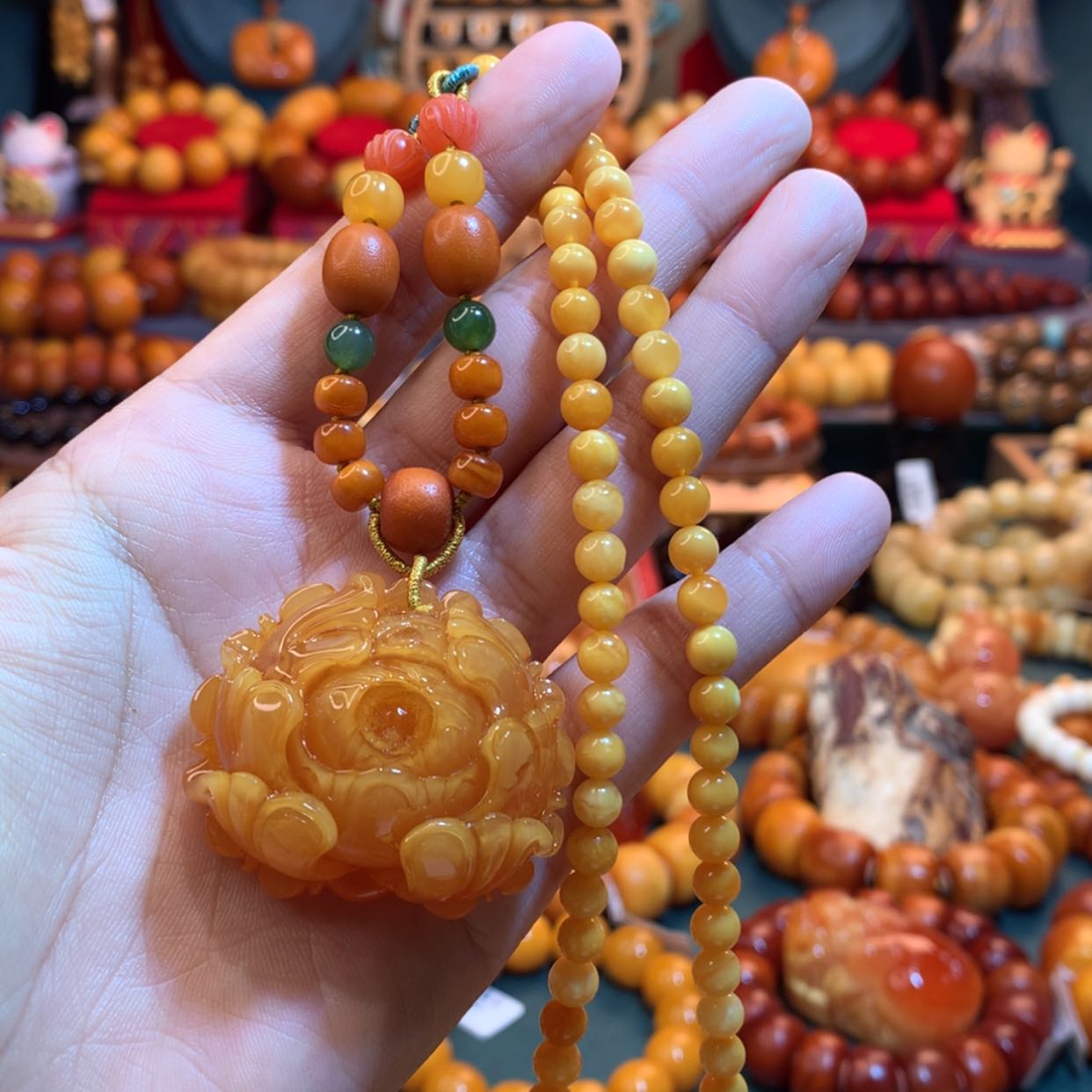 【闪购商品】蜜蜡吊坠(赠链)未镶嵌蜜蜡吊坠