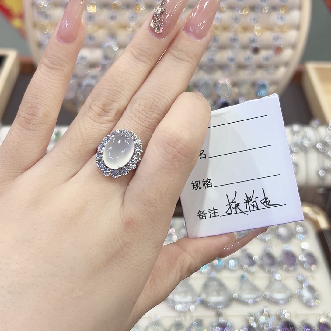 昀***希戒指烟晶银S925镶嵌