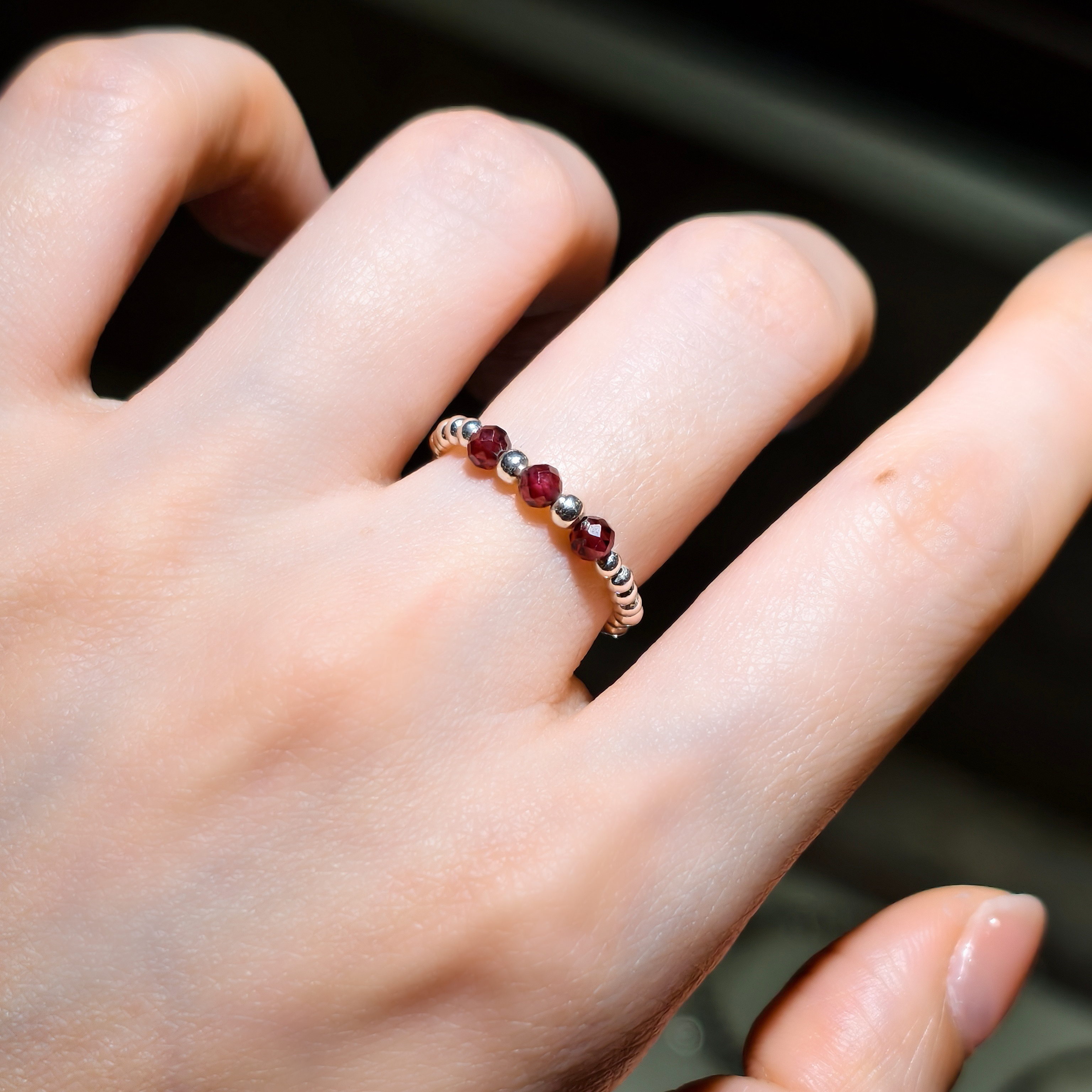 925银戒指 【街末】原创设计手工定制手作小众设计感圆珠简约戒指