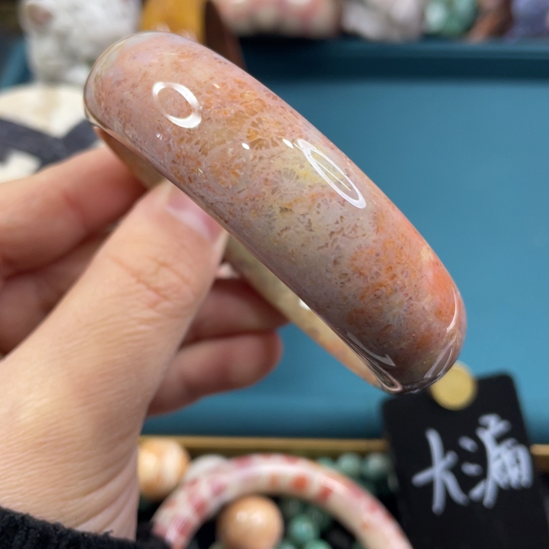 未镶嵌手镯硅化玉