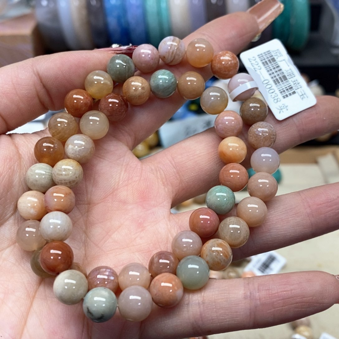 硅化珊瑚（珊瑚玉）手链未镶嵌081