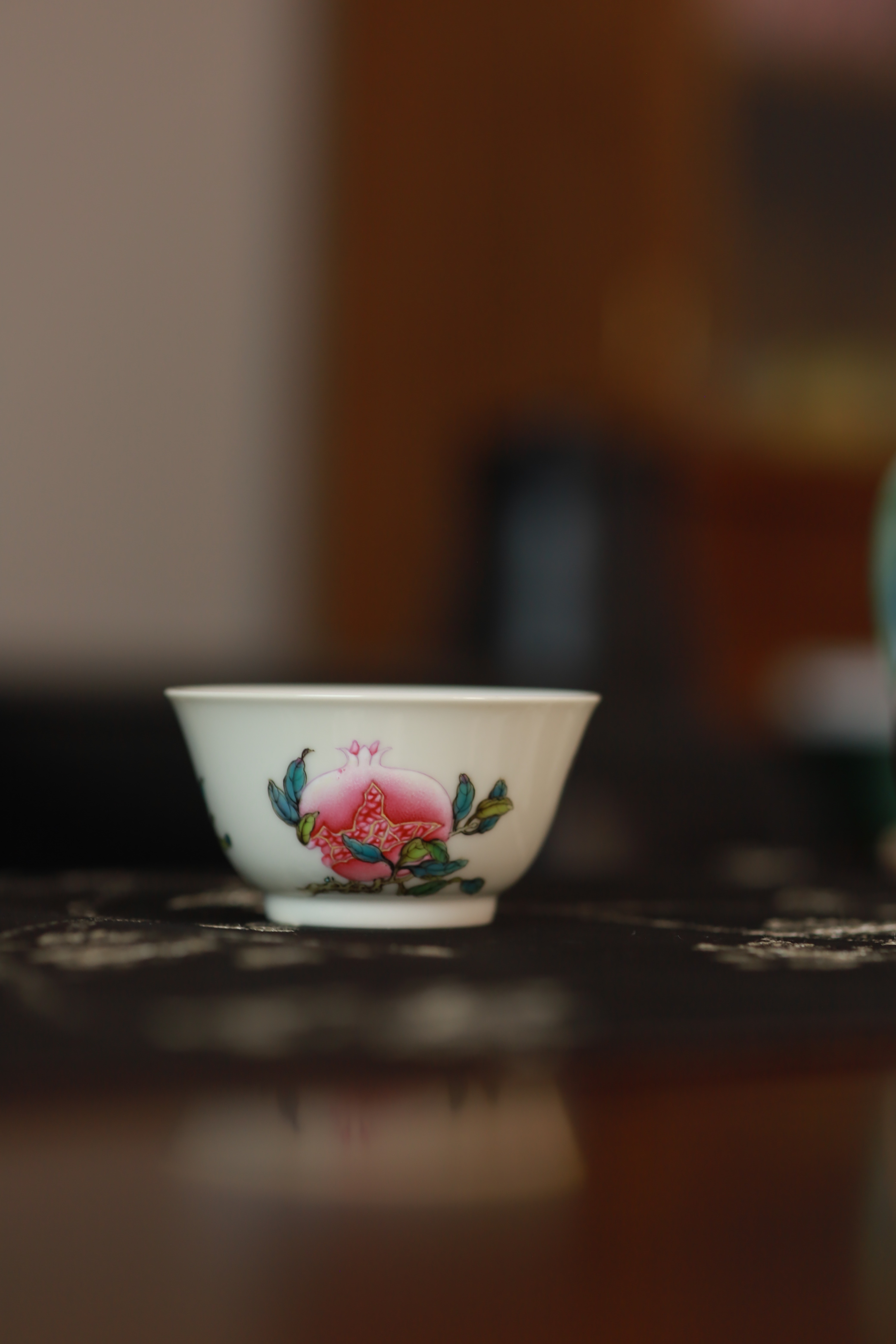 【双十二专属福利】溢珍堂三多单杯纯手工手绘高端陶瓷