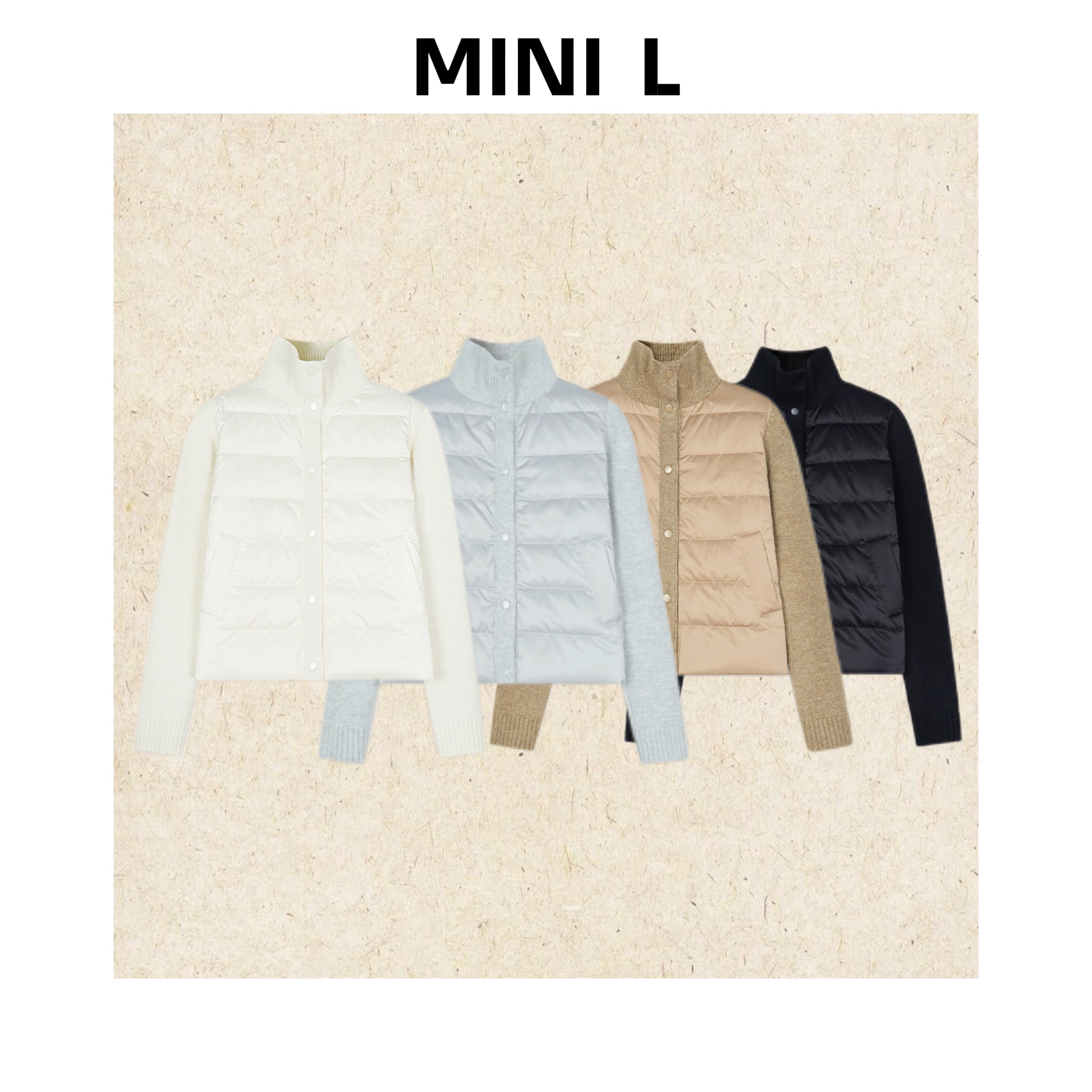 [MINI L]“沐冬”95白鸭绒拼接针织立领内胆百搭羽绒外套