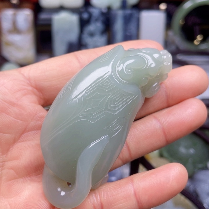 和田玉手链未镶嵌刀**神