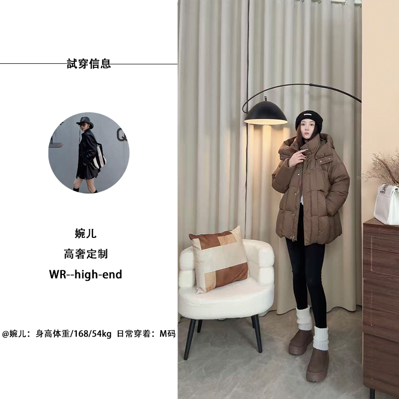 2025新款防风保暖连帽羽绒服-E009