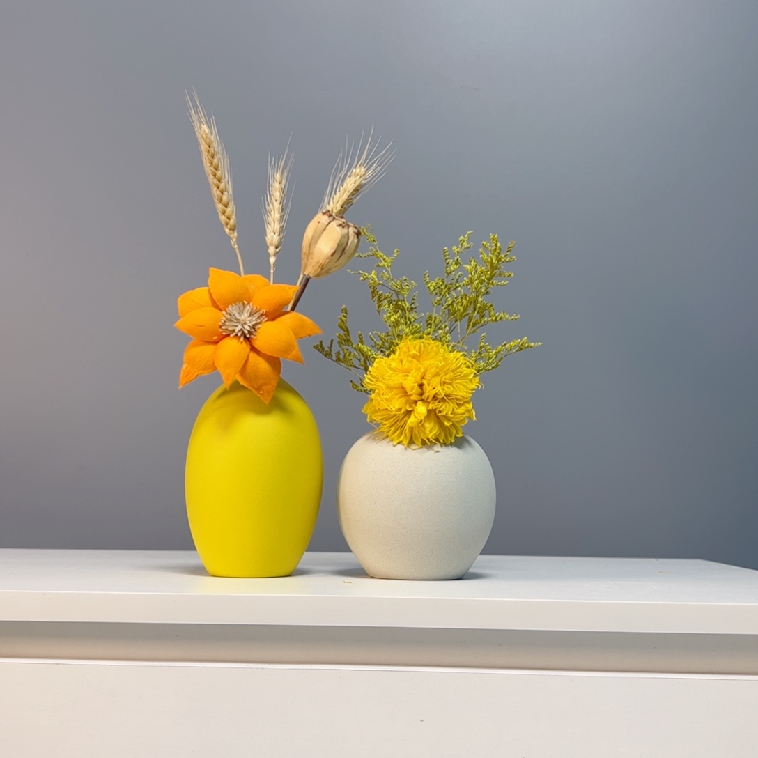 瓷片景德镇手作陶瓷花瓶摆件无孔