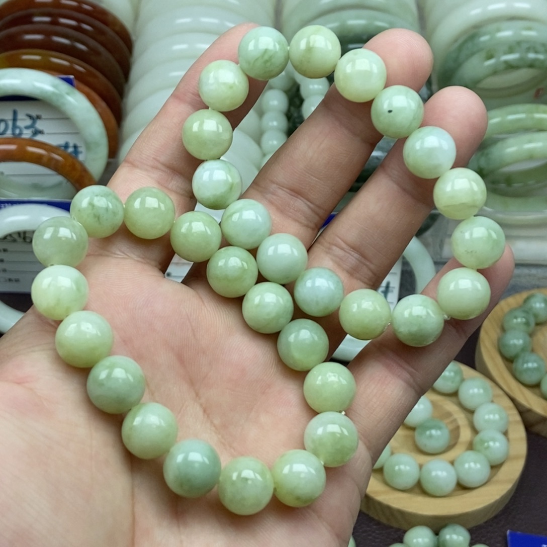 蛇纹石玉未镶嵌手链