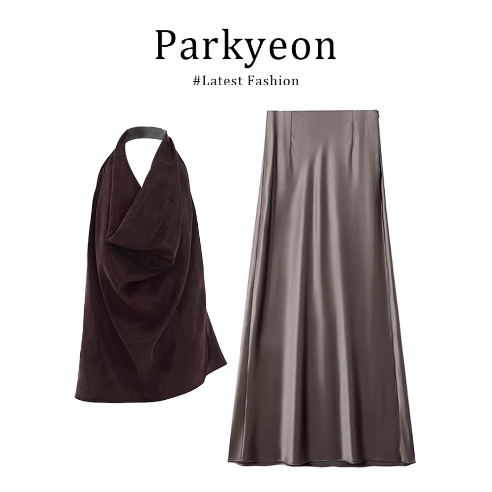 轻熟风吊带法式休闲风套装时尚套装上衣黑色半身裙夏季女