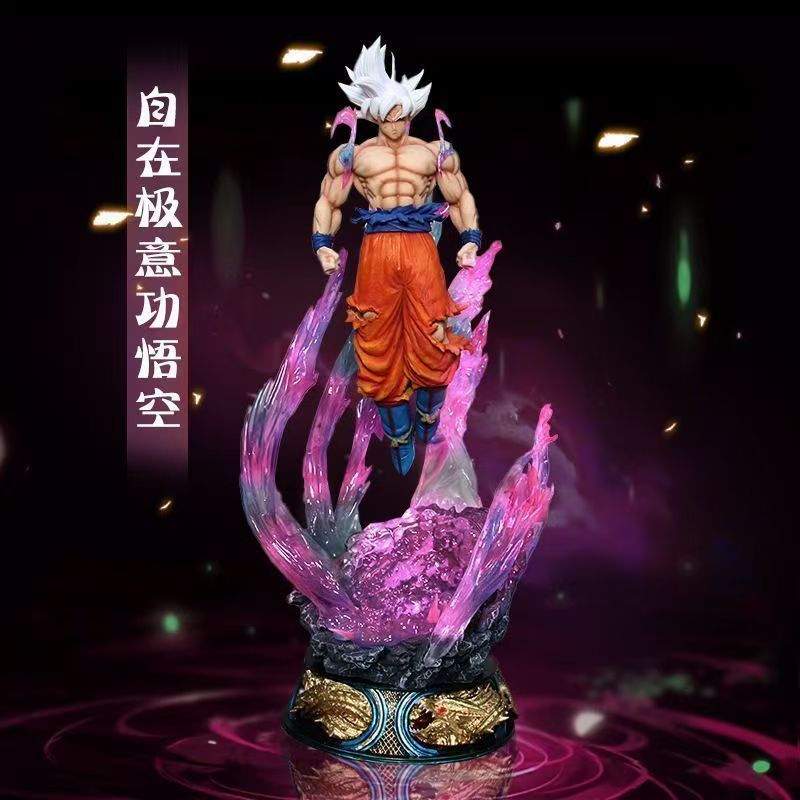 可发光小自在极易功孙悟空七龙珠赛亚人手办摆件玩具模型