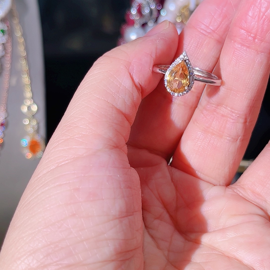 彩色蓝宝石颈饰银S925镶嵌