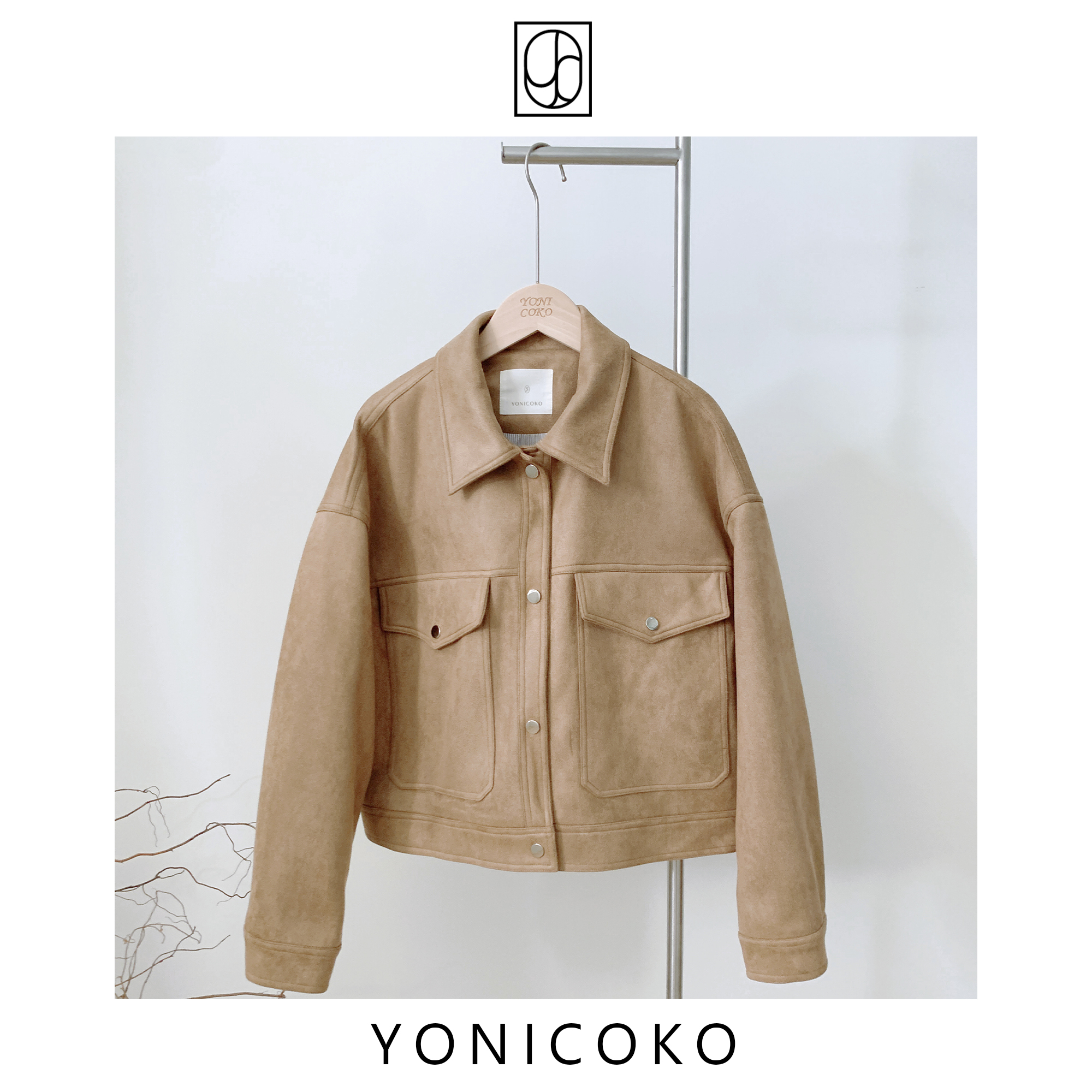 【Yoni Coko】反绒翻领夹克外套暮色ZM262X