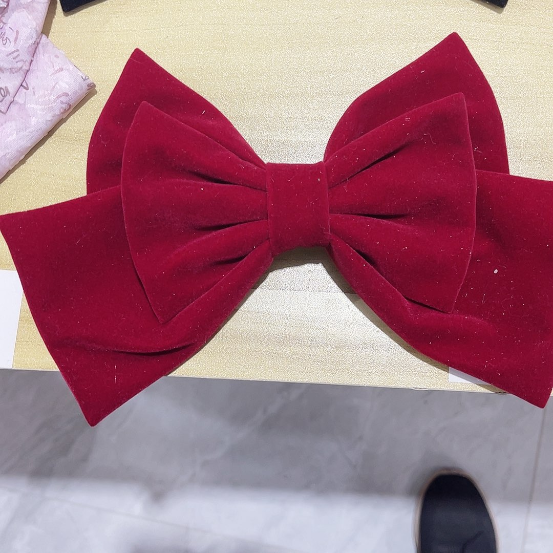 皮质铁合金蝴蝶结发夹