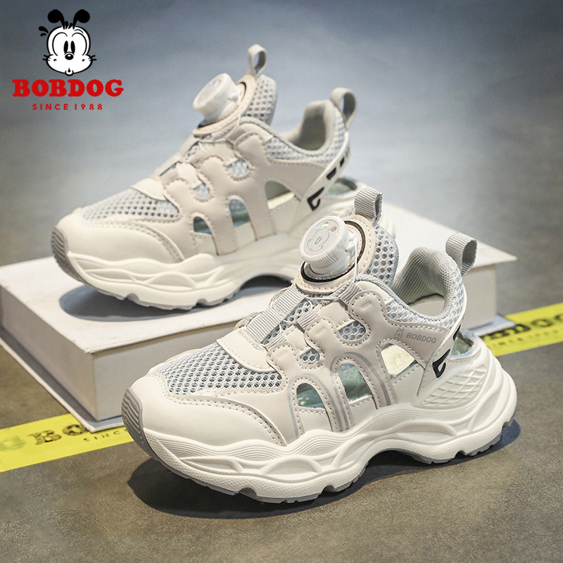 Bobdog/巴布豆【云汐溯溪鞋】夏季软底透气女男童网面镂空运动凉鞋
