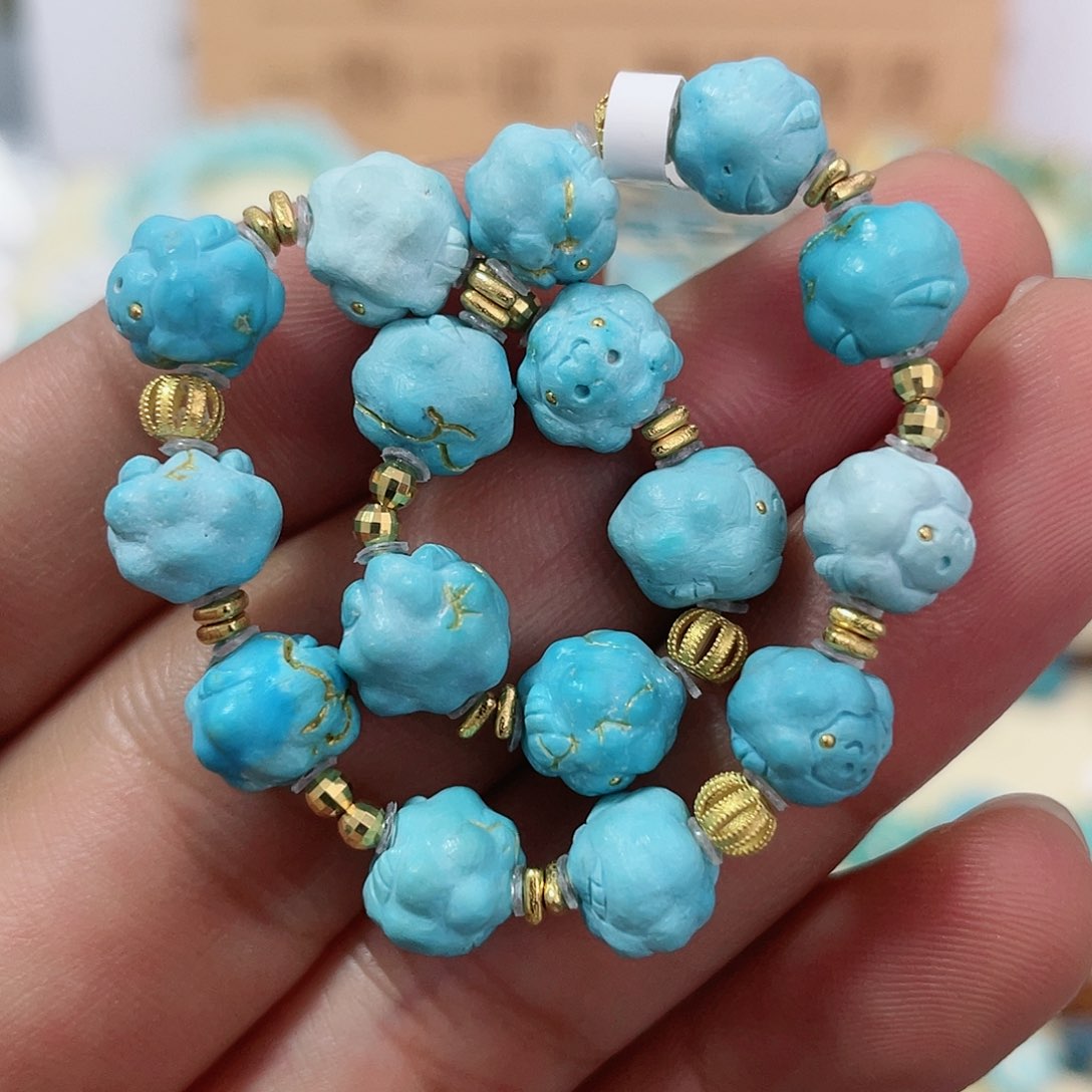 绿松石配饰18K金镶嵌