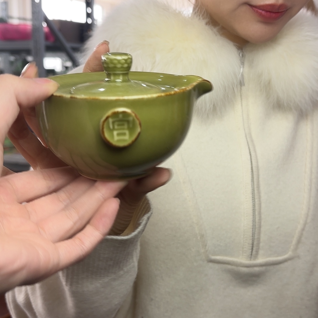 龙泉云间青瓷小米茶器