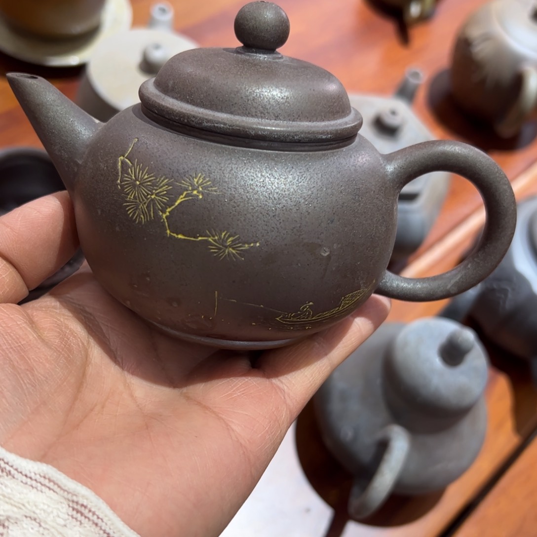 贵台龙窑柴烧茶壶40