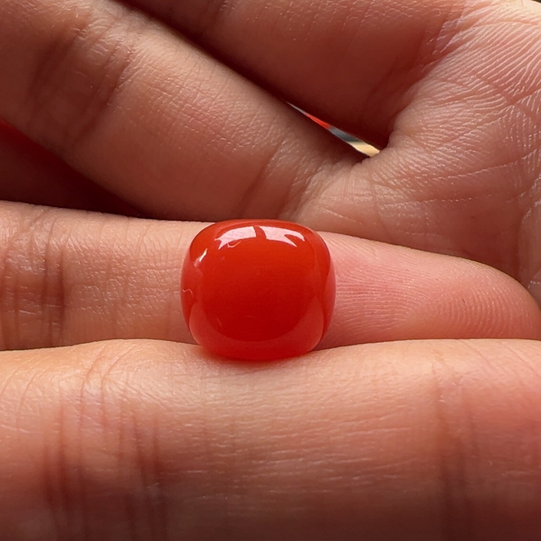 南红玛瑙老型12x10.6未镶嵌孔皮裂