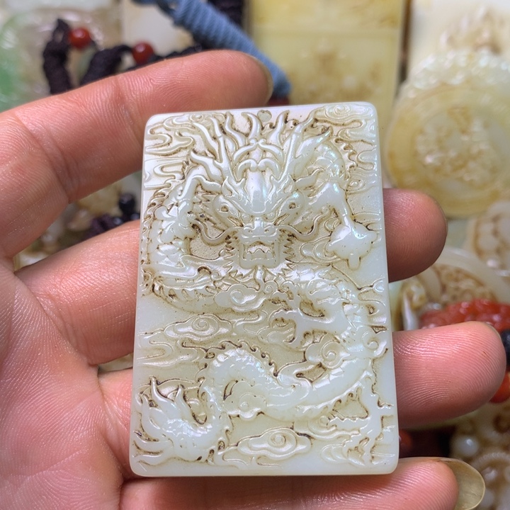 和田玉未镶嵌挂件q