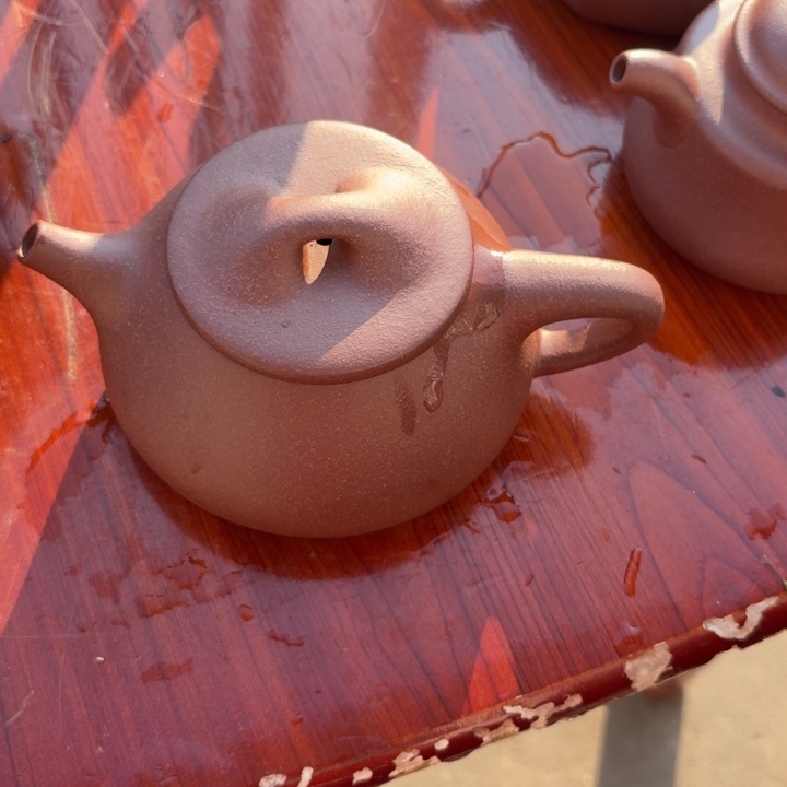 待***时紫砂茶壶紫泥景州石瓢200cc