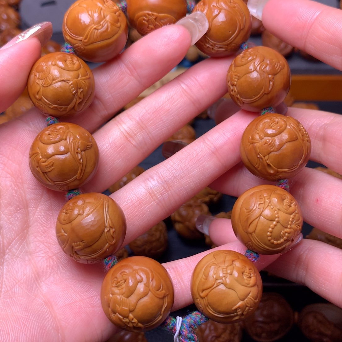 橄榄核手串/手链光珠弥勒