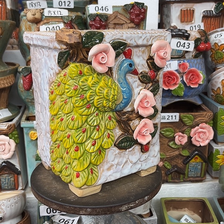 紫砂花盆粗陶材质多肉花盆