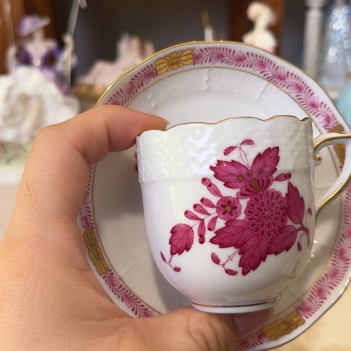 杯欧洲中古瓷器摆件