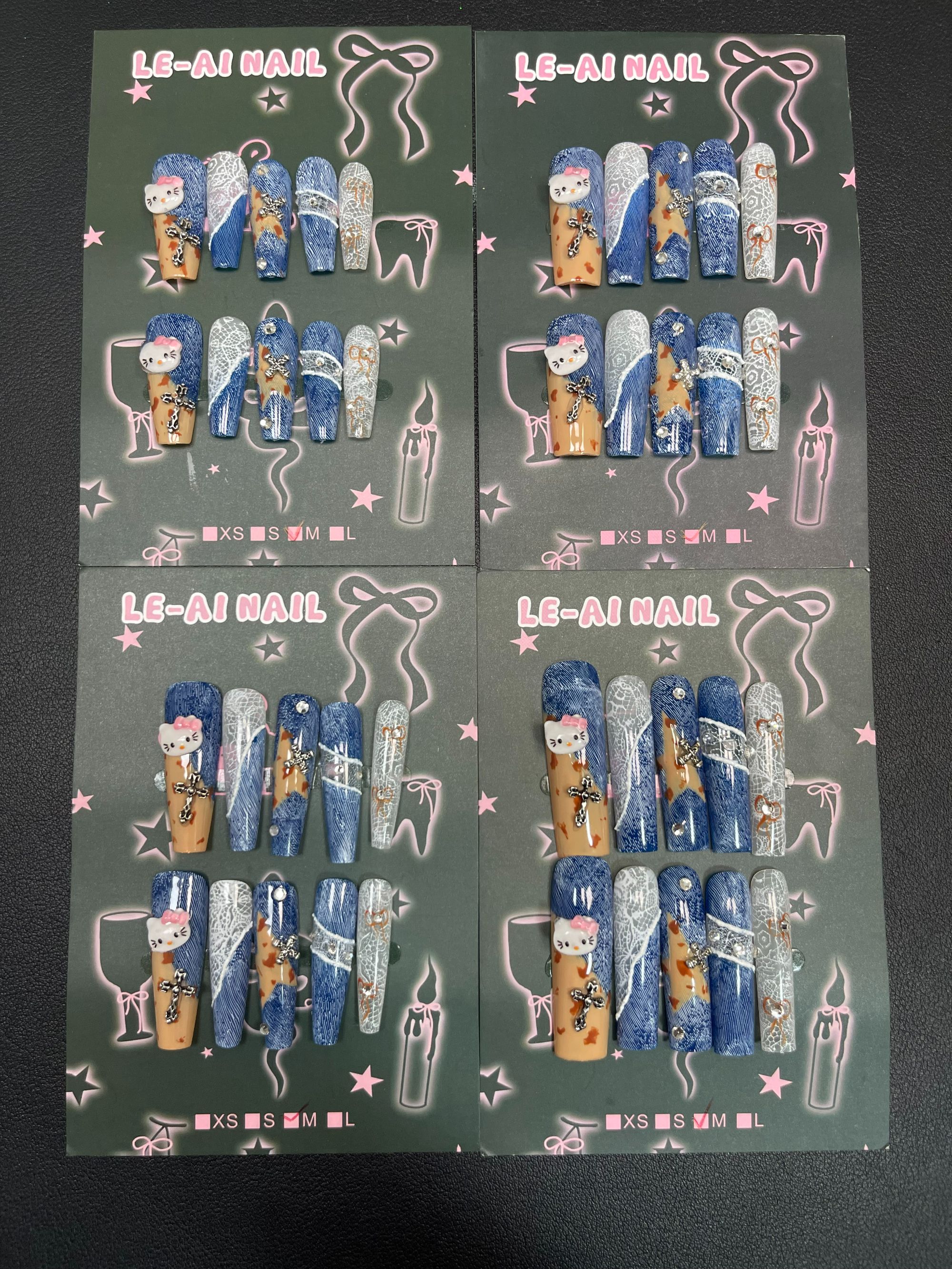【le-ai纯手工穿戴甲】两单飞y2k 辣妹风 欧美风 默认微瑕 no退no换