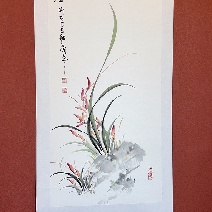 国画听兰老师花鸟