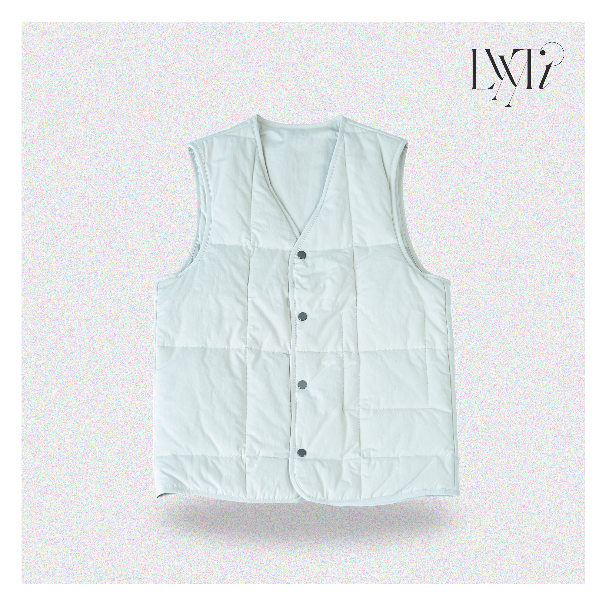 格型绗棉水洗马甲