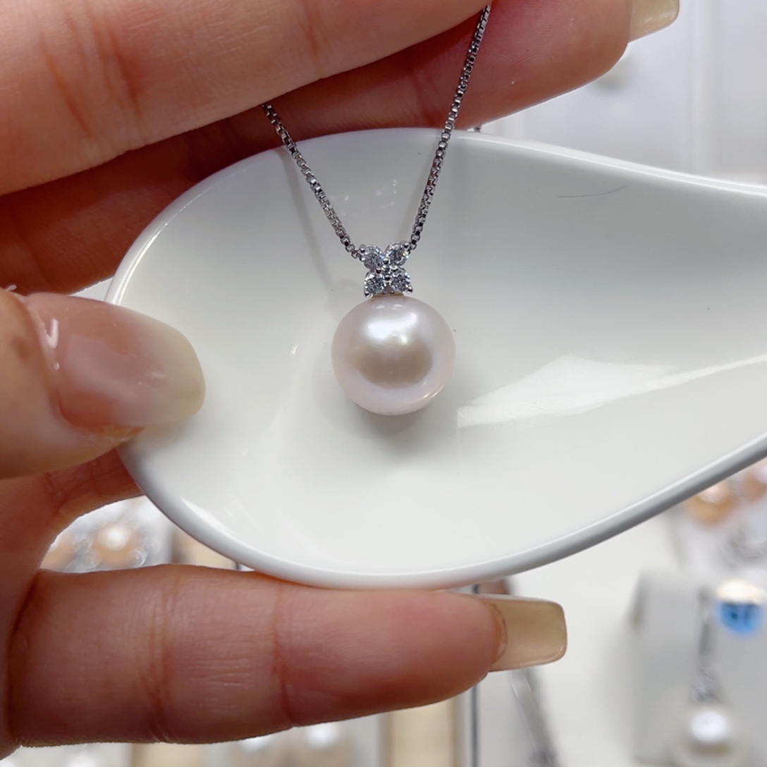 颈饰淡水珍珠银S925镶嵌