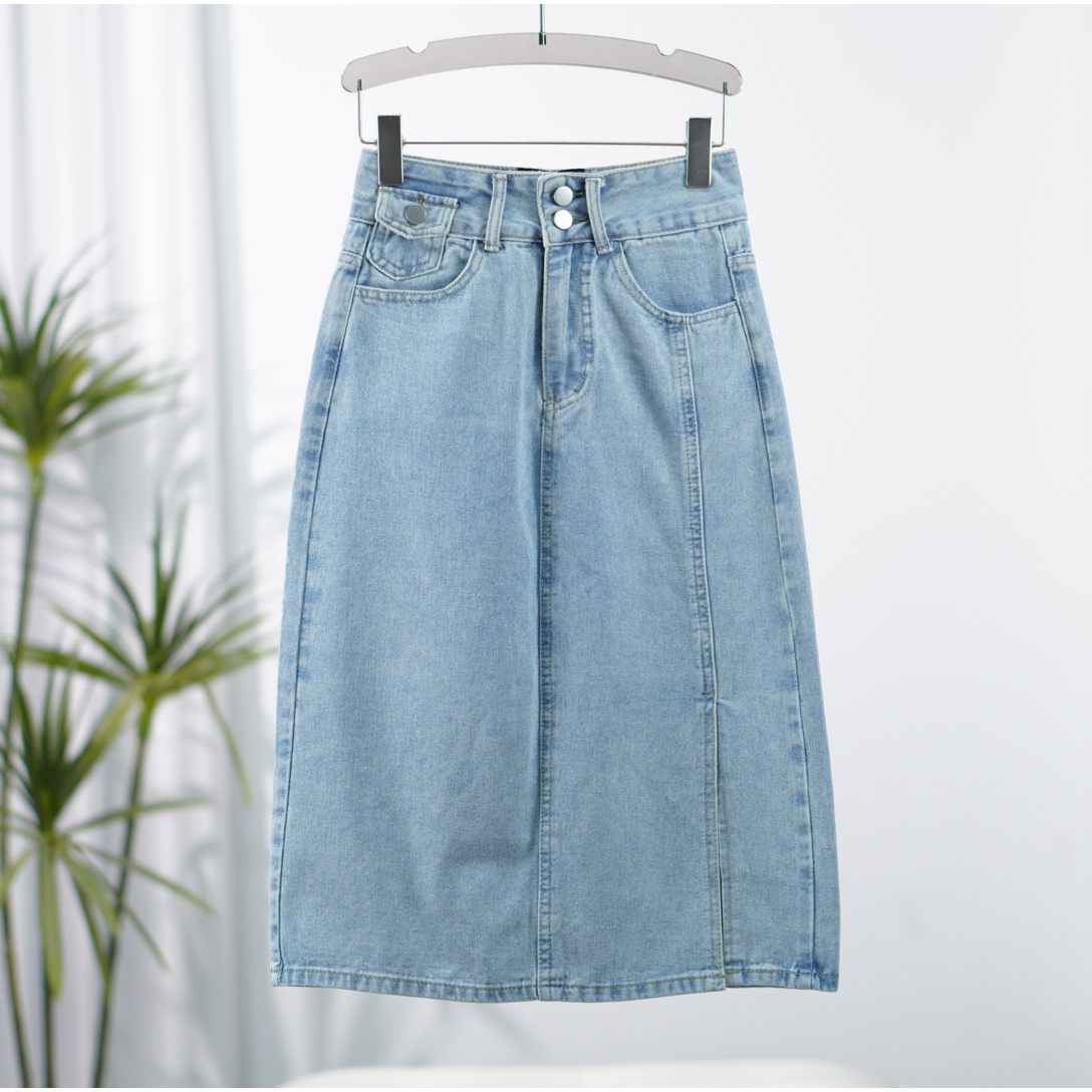 黛系列   Z800  女装简约时尚牛仔半裙牛仔蓝200007