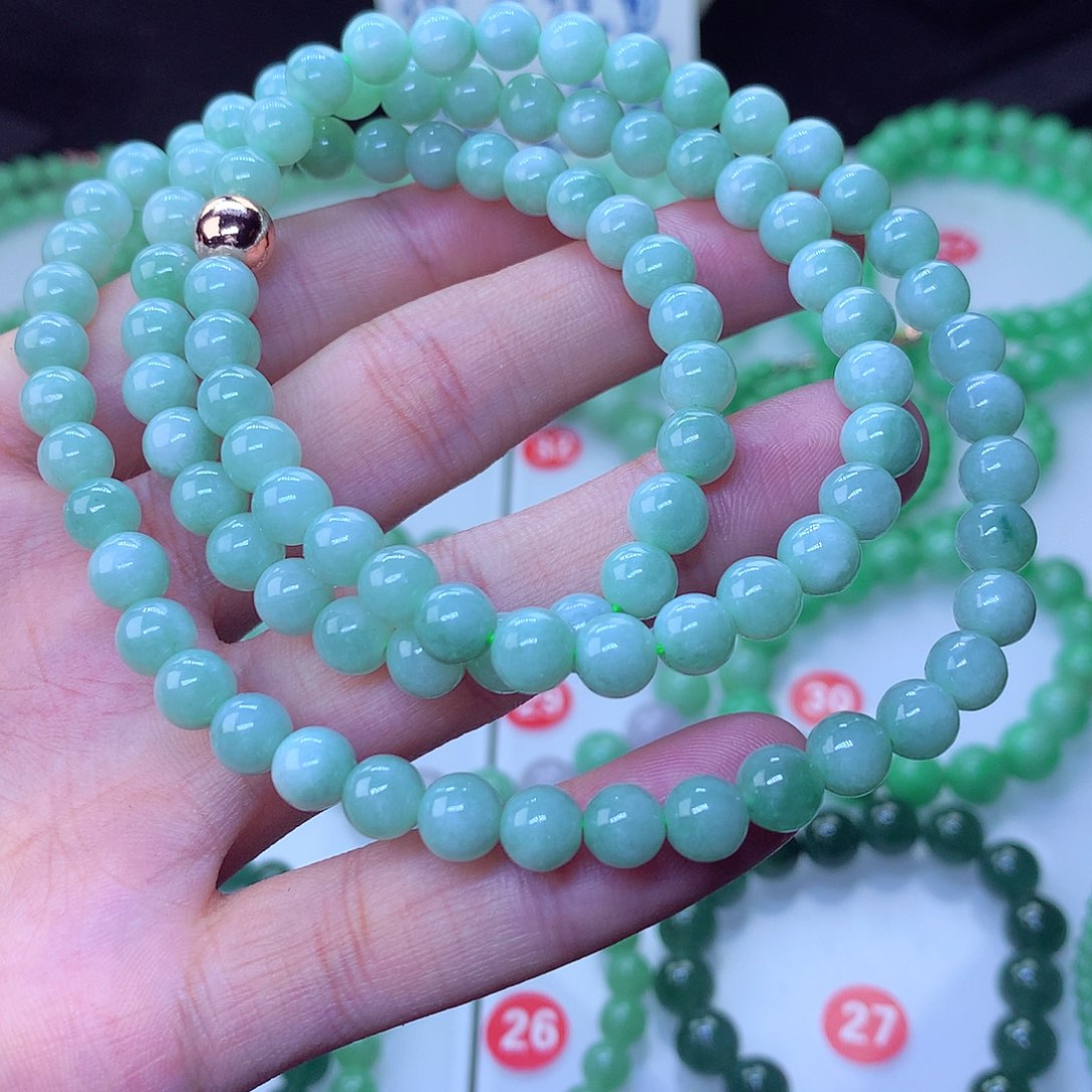 翡翠毛衣链未镶嵌