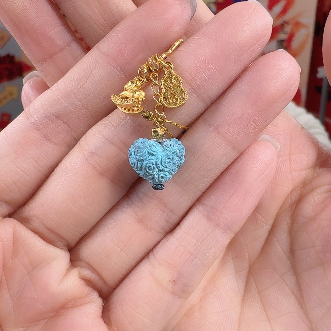 绿松石银S925镀金镶嵌珠宝奇石