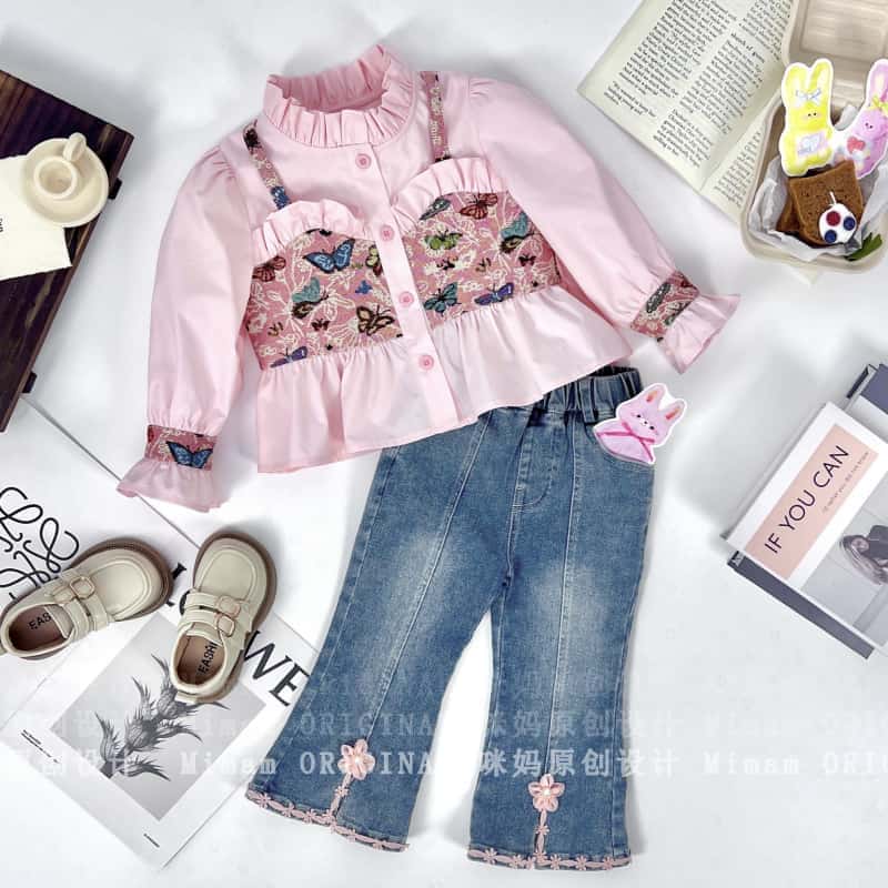 【香榭宝贝】女童秋季套装女宝秋季新款小香风套装5Q388FS