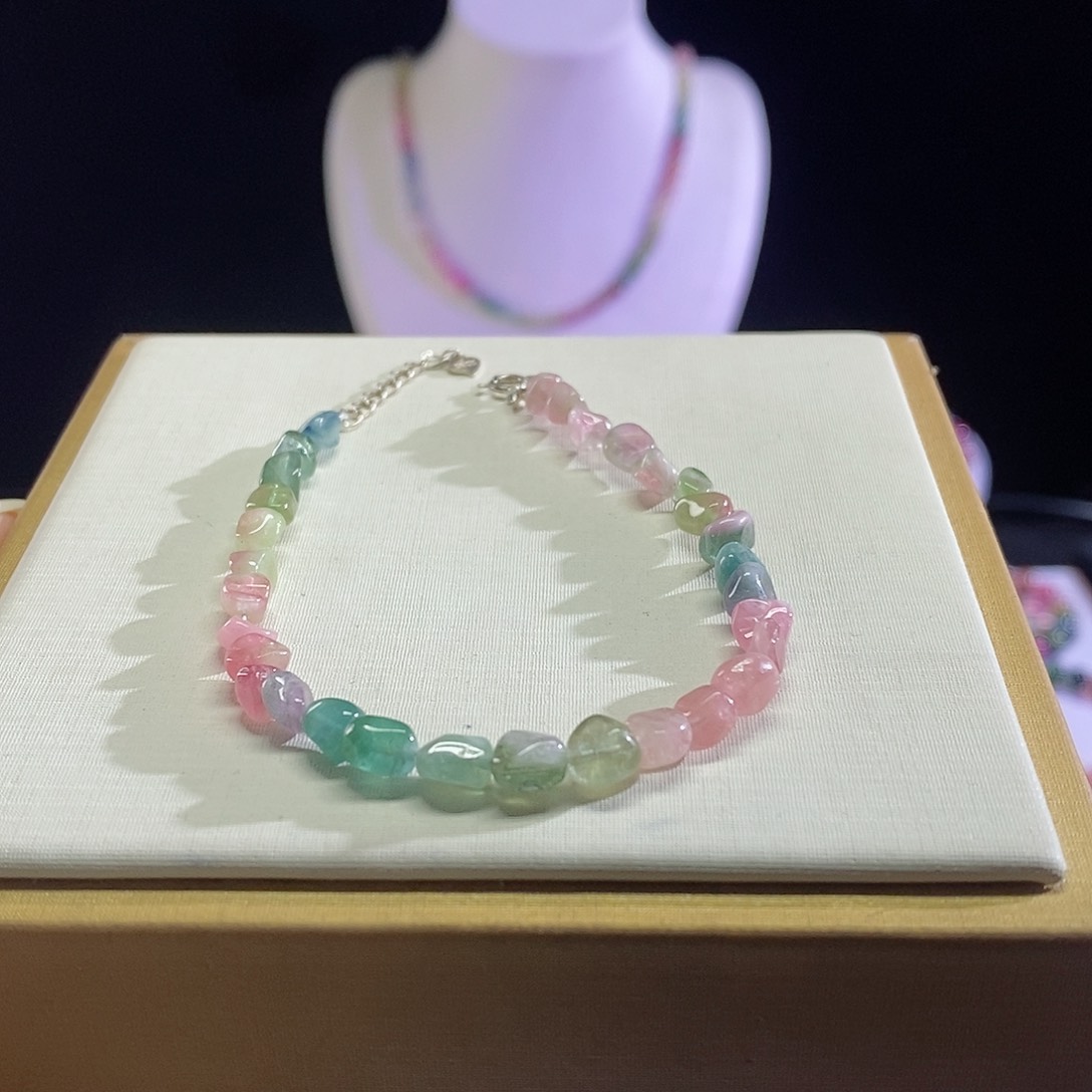 碧玺手链未镶嵌马卡龙