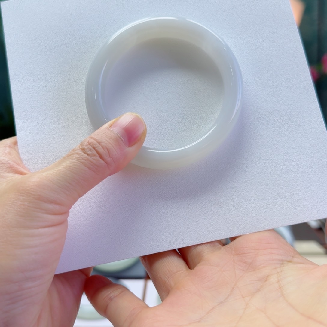 和田玉手镯未镶嵌教*59