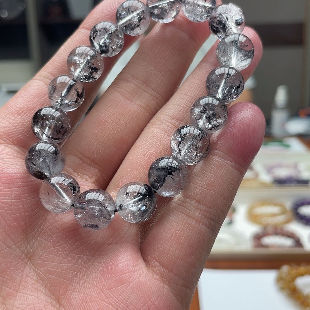 水晶手串未镶嵌闪灵钻手串12mm