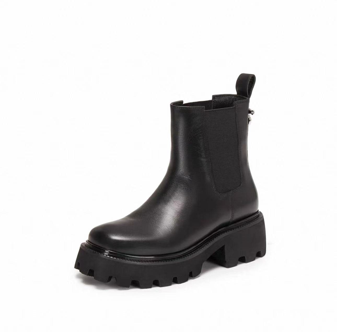 2025新款中靴厚底女靴子1455D