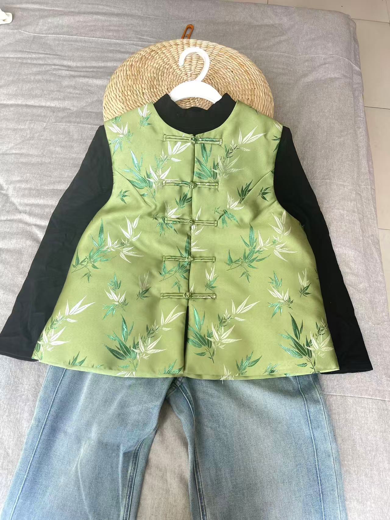 传统棉花棉服新中式春冬马甲背心圆领上衣复古薄款马甲