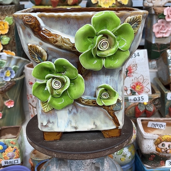 紫砂花盆粗陶材质多肉花盆
