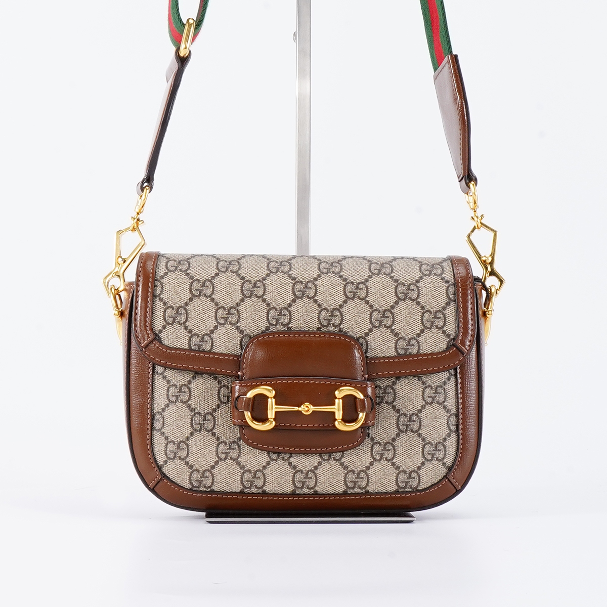 99新 GUCCI/古驰 茉上/小号棕色1955 单肩斜挎包