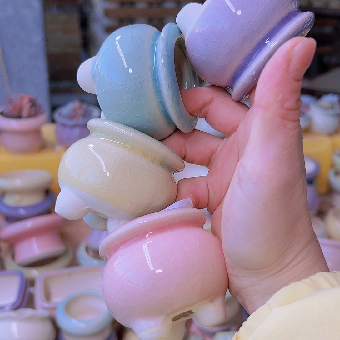 红陶陶瓷花盆满12包邮